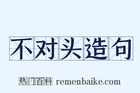 不对头造句是什么意思的图片